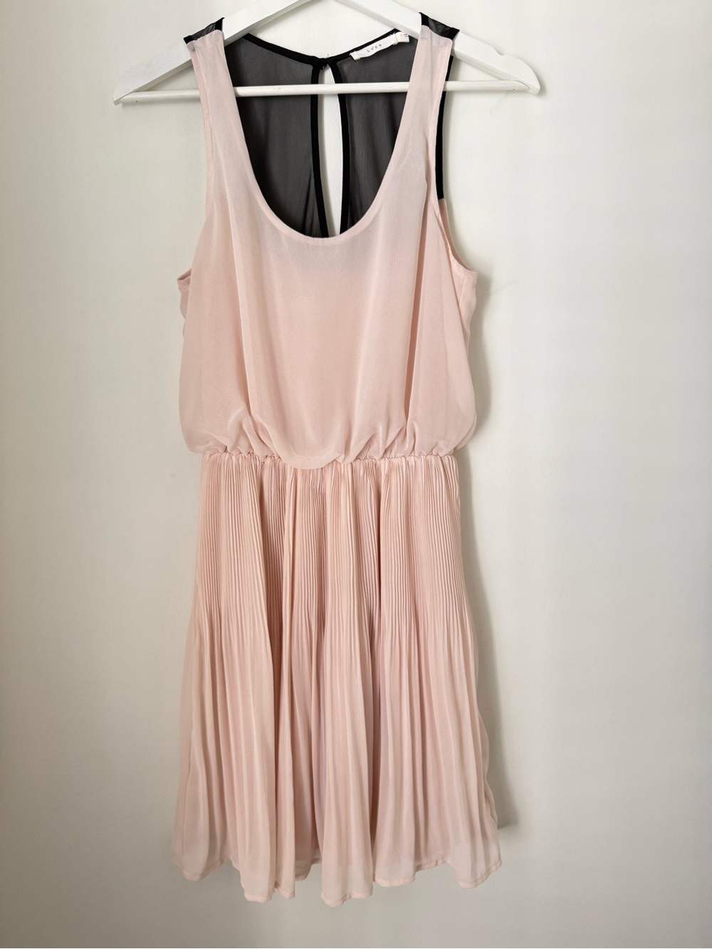 Lush Tank Mini Dress Blush and Black Small
